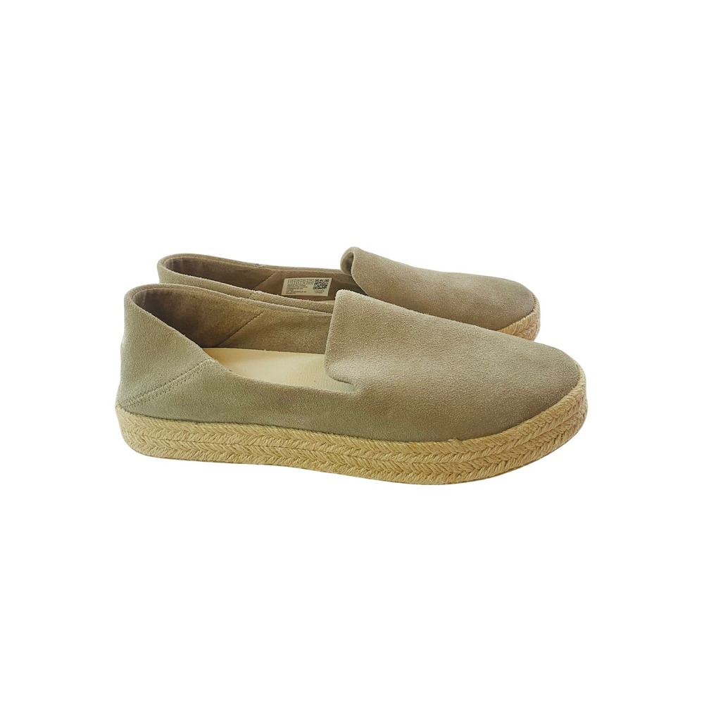 TOMS Alpargata Rope Suede‎ Espadrille Slip On Shoes Taupe Tan Womens 7.5